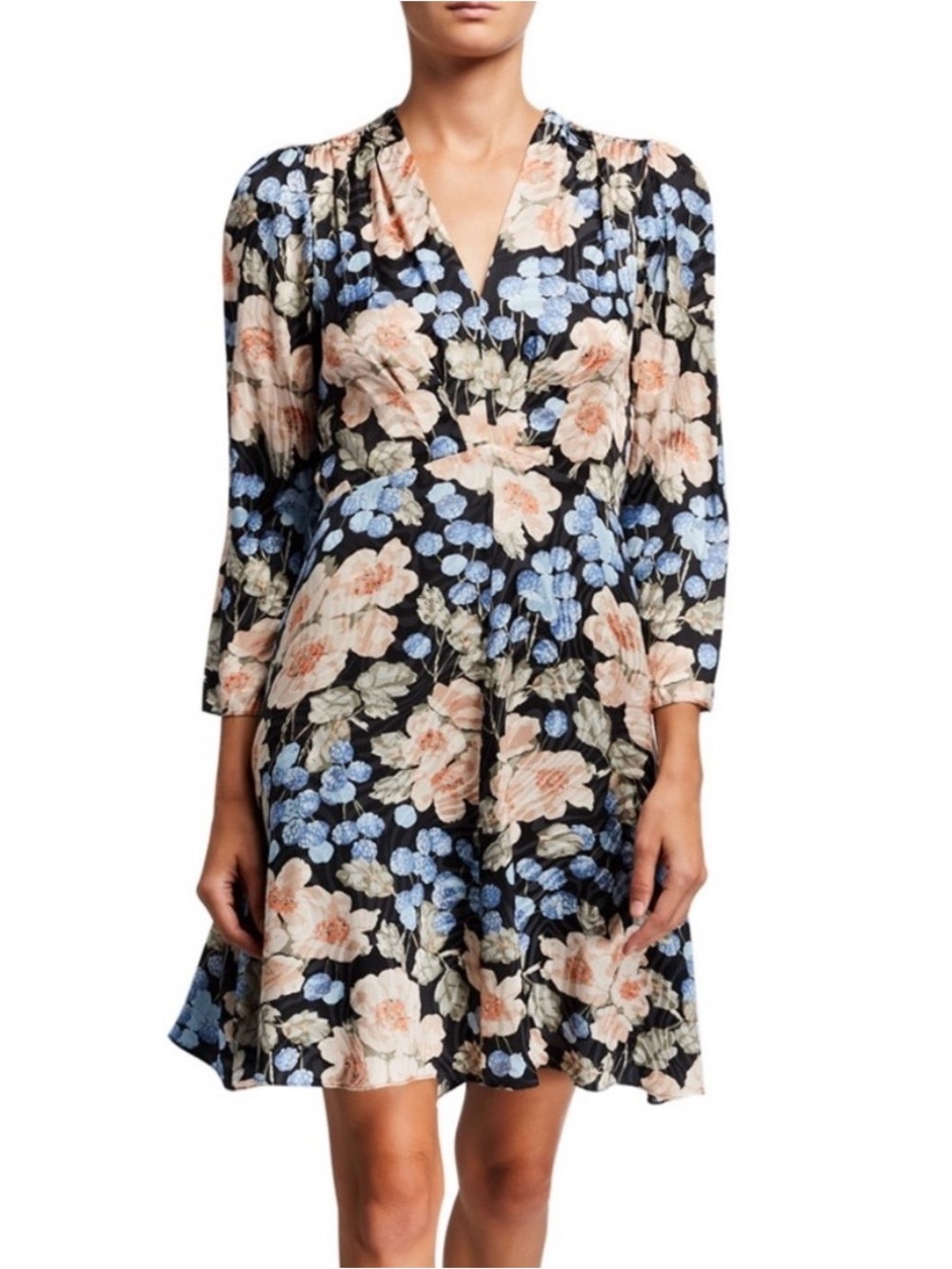 Rebecca Taylor Rose Long Sleeve Mini Dress